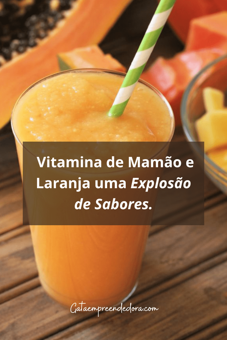 Vitamina de Mamão e Laranja uma Explosão de Sabores.