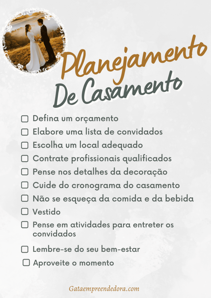 planejamento de casamento