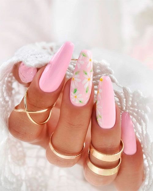 Unhas Rosas Delicadas